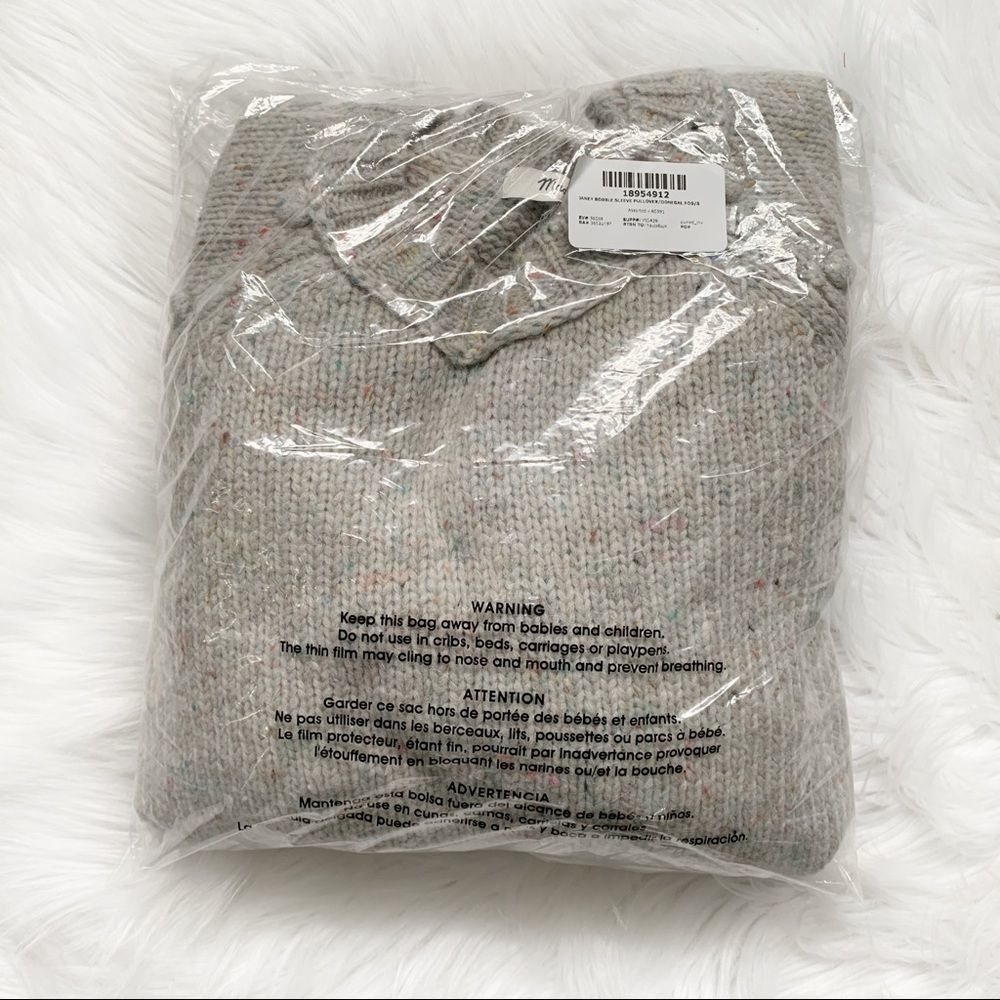 MADEWELL Janey Bobble Sleeve Pullover Sweater! - Picture 7 of 8